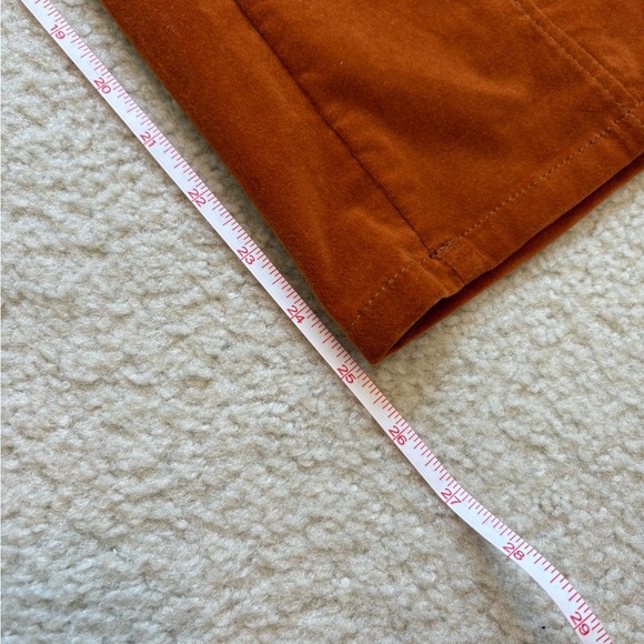 Derek Lam 10 Crosby dusty orange paprika velour flare ankle pants, sz 2 - Picture 6 of 7